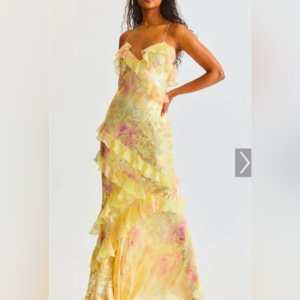Gently used rare Love Shack Fancy yellow Rialto dress.